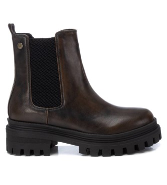 Xti para mujer. 14300402-BRONCE Botines 143004 marrón (39), 8 a 10cm, Cordones, Cremallera, Casual