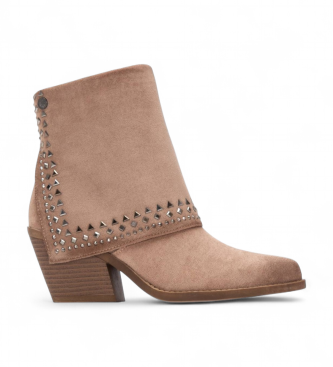 Xti para mujer. 14446403-BEIGE Botines 144464 beige (39), 5 a 8cm, Cremallera, Casual