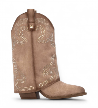 Xti para mujer. 14446701-BEIGE Botas 144467 beige (39), Marrón, 5 a 8cm, Ninguno, Casual