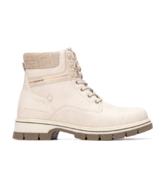 Xti para mujer. 14463104-HIELO Botines 144631 beige (39), Plano, Cremallera, Casual