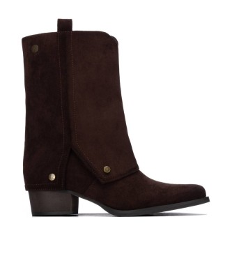 Xti para mujer. 14647802-MARRON Botines 146478 marrón (36), 3 a 5cm, Cremallera, Casual