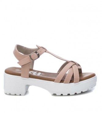 Xti Kids para niño. Sandalias 057103 nude -Altura tacón + plataforma: Xti Kids para niño. Sandalias 057103 nude -Altura tacón + plataforma: