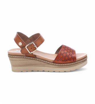 Para mujer. 14090603-CAMEL Sandalias 140906 (38), 5 a 8cm, Hebilla, Casual