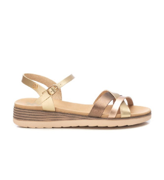 Para mujer. 14285204-ORO Sandalias 142852 (36), 3 a 5cm, Hebilla, Casual