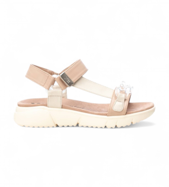 Xti para mujer. 14289603-BEIGE Sandalias 142896 beige (36), 1 a 3cm, Velcro, Casual