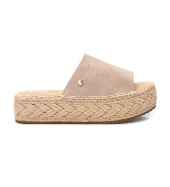 Xti para mujer. 14363902-BEIGE Sandalias de piel 143639 beige (39), 3 a 5cm, Ante, Ninguno, Casual