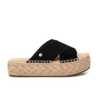 Xti för kvinnor. 14364003-NEGRO Sandaler i läder 143640 svart (39), 3 till 5 cm, Före, Ingen, Casual