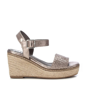Xti para mujer. 14382802-PLOMO Sandalias 143828 plateado (39), Plata, 8 a 10cm, Hebilla, Casual
