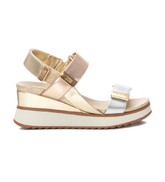 Xti för kvinnor. 14388201-ORO Sandaler 143882 guld (41), Dorado, 5 till 8 cm, Kardborreband, Casual