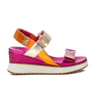 Xti för kvinnor. 14388202-FUCSIA Sandaler 143882 röd (41), 5 till 8 cm, Kardborreband, Casual
