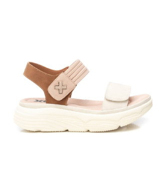 Xti para mujer. 14398604-BEIGE Sandalias 143986 beige (41), 3 a 5cm, Velcro, Casual