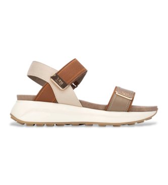 Xti för kvinnor. 14387414-TAUPE Sandaler 143874 brun (41), Karta, Kardborreband, Casual, Deportivo