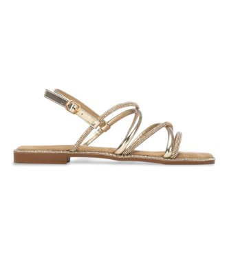 Xti para mujer. 14510602-ORO Sandalias 145106 dorado (38), Plano, Hebilla, Casual, Fiesta, Deportivo
