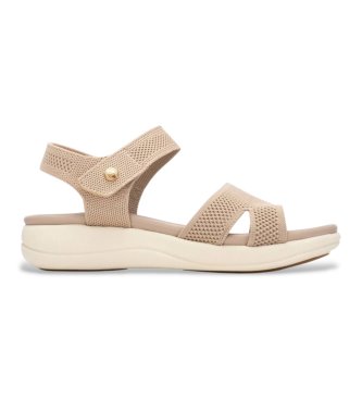 Xti para mujer. 14515603-BEIGE Sandalias 145156 beige (40), Tela, Plano, Velcro, Casual
