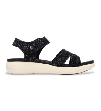 Xti para mujer. 14515601-NEGRO Sandalias 145156 negro (38), Tela, Plano, Velcro, Casual, Deportivo