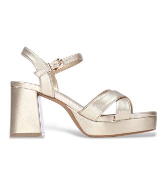 Xti para mujer. 14528806-ORO Sandalias 145288 dorado (36), 5 a 8cm, Hebilla, Casual, Deportivo, Clásico