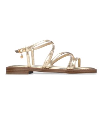 Xti para mujer. 14530201-ORO Sandalias 145302 dorado (38), 1 a 3cm, Hebilla, Casual, Deportivo