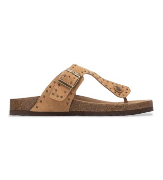 Xti för kvinnor. 14536301-CAMEL Sandaler 145363 brun (41), Karta, Delat läder, Spänne, Casual, Deportivo