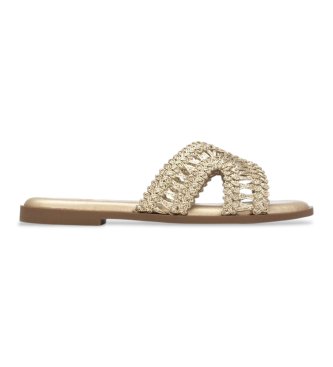 Xti för kvinnor. 14537301-ORO Sandaler 145373 guld (40), Dorado, Tyg, Karta, Ingen, Casual, Deportivo