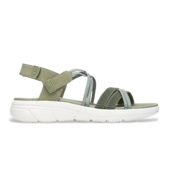 Xti para mujer. 14548103-KAKI Sandalias 145481 verde (40), Tela, Plano, Velcro, Casual