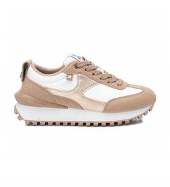 Xti para mujer. 140447 Zapatillas 140447 blanco, marrón (36), 3 a 5cm, Cordones, Casual, Imitación cuero