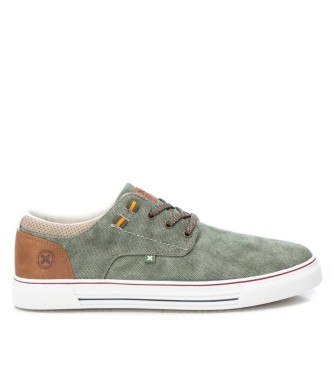 Xti para hombre. 14230601-KAKI Zapatillas 142306 verde (40), Plano, Cordones, Casual