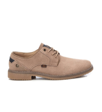 Xti para hombre. 14252703-TAUPE Zapatos de piel 142527 taupe (44), Marrón, Plano, Serraje, Cordones, Casual