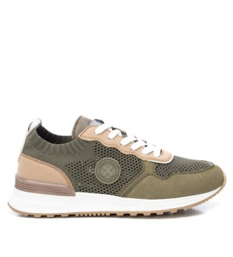 Xti para hombre. 14284203-KAKI Zapatillas 142842 verde (40), Plano, Cordones, Casual