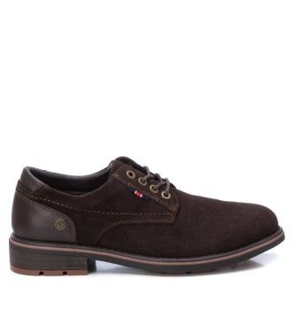 Xti para hombre. 14321801-MARRON Zapatos 143218 marrón (40), Plano, Cordones, Casual, Clásico