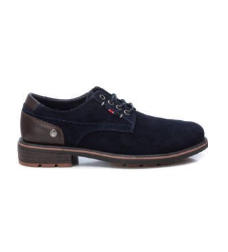 Xti para hombre. 14321803-NAVY Zapatos de Piel 143218 marino (39), Plano, Cordones, Casual