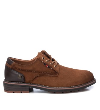 Xti para hombre. 14321804-CAMEL Zapatos 143218 marrón (39), Plano, Cordones, Casual, Clásico