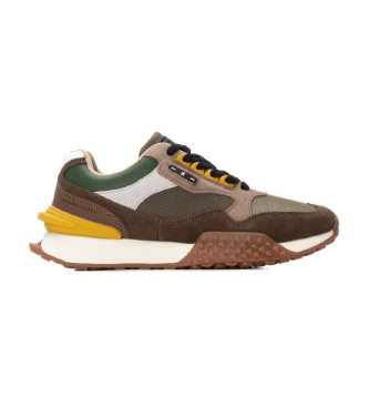 Xti para hombre. 14414203-KAKI Zapatillas 144142 verde (42), Tela, Plano, Cordones, Casual