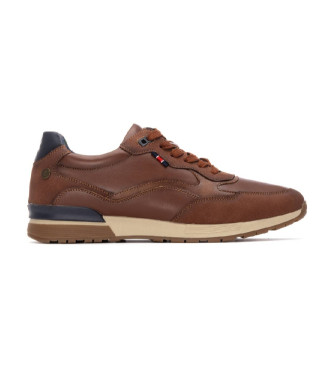 Xti para hombre. 14450903-CAMEL Zapatos 144509 marrón (43), Plano, Cordones, Casual