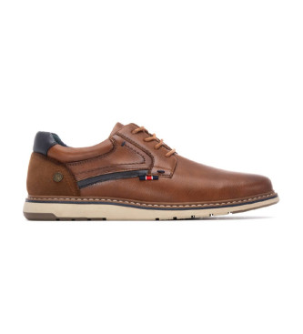 Xti para hombre. 14451103-CAMEL Zapatos 144511 marrón (41), Ecopiel, Plano, Cordones, Casual