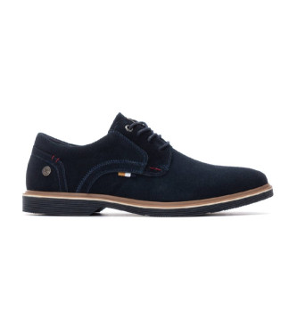 Xti para hombre. 14455601-NAVY Zapatos de Piel 144556 marino (45), Plano, Cordones, Casual