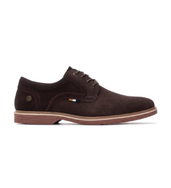Xti para hombre. 14455603-MARRON Zapatos de Piel 144556 marrón (40), Plano, Cordones, Casual