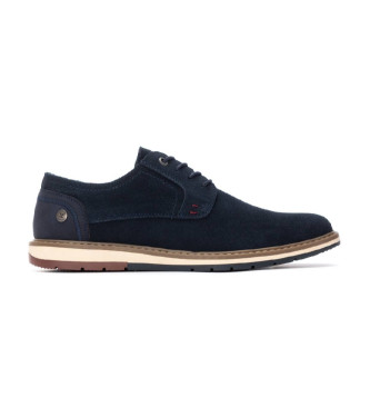 Xti para hombre. 14455801-NAVY Zapatos de Piel 144558 marino (44), Plano, Cordones, Casual
