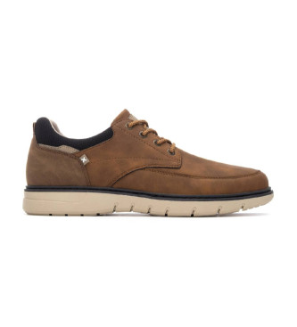 Xti para hombre. 14462602-CAMEL Zapatos 144626 marrón (44), Plano, Cordones, Casual