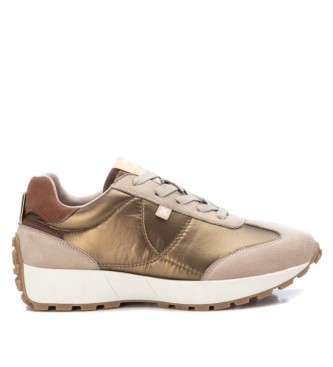 Xti para mujer. 14200802-PLATINO Zapatillas combinadas dorado (36), Plano, Cordones, Casual