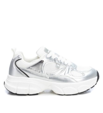 Zapatillas 143260 plateado (36), Plano, Cordones, Casual