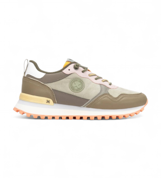 Xtivoor vrouwen. 14415603-KAKI Trainers 144156 groen (37), Plat, Veters, Casual