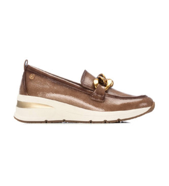 Xti para mujer. 14422402-BEIGE Mocasines 144224 marrón (39), Plano, Ninguno, Casual, Clásico