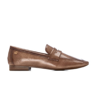 Xti para mujer. 14424403-BEIGE Zapatos 144244 marrón (36), Plano, Ninguno, Casual, Clásico, Charol