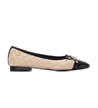 Xti para mujer. 14424501-BEIGE Bailarinas 144245 beige (37), Plano, 1 a 3cm, Ninguno, Casual, Clásico, Charol
