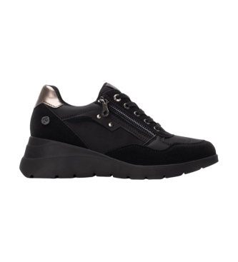 Xti para mujer. 14450001-NEGRO Zapatillas 144500 negro (37), 3 a 5cm, Cremallera, Casual