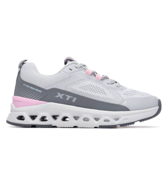 Xti para mujer. 14518002-GRIS Zapatillas 145180 gris (40), Tela, Plano, Cordones, Casual, Deportivo, Multideporte