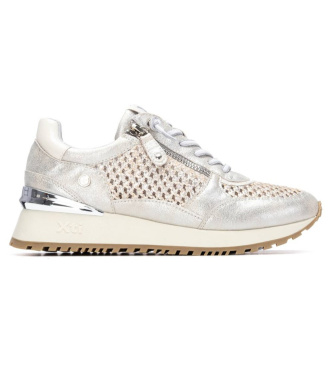 Xti para mujer. 14519402-PLATA Zapatillas 145194 plateado (39), Negro, Plano, Cremallera, Casual