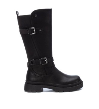 Xti Kids para mujer/niña. 15106901-NEGRO Botas 151069 negro (32), Plano, 1 a 3cm, Cremallera, Casual, moda infantil