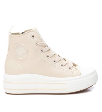 Xti Kids unisex para niños. 15106502-BEIGE Botines 151065 Beige (37), Plano, Cordones, Cremallera, Casual, moda infantil