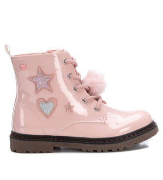 Xti Kids para mujer/niña. 15109201-NUDE Botines 151092 rosa (30), Plano, Cordones, Cremallera, Casual, Charol, moda infantil, Xti Kids outle